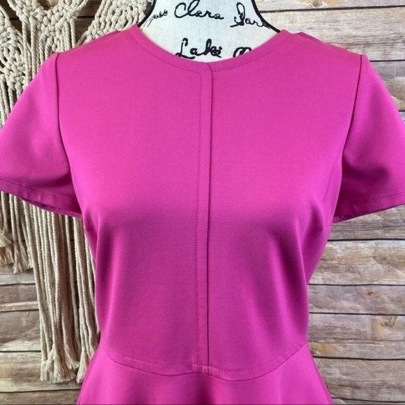 Diane Von Furstenberg | ‘Ivana’ Stretch Ponte Fit & Flare Short Sleeve Dress - Picture 3 of 9